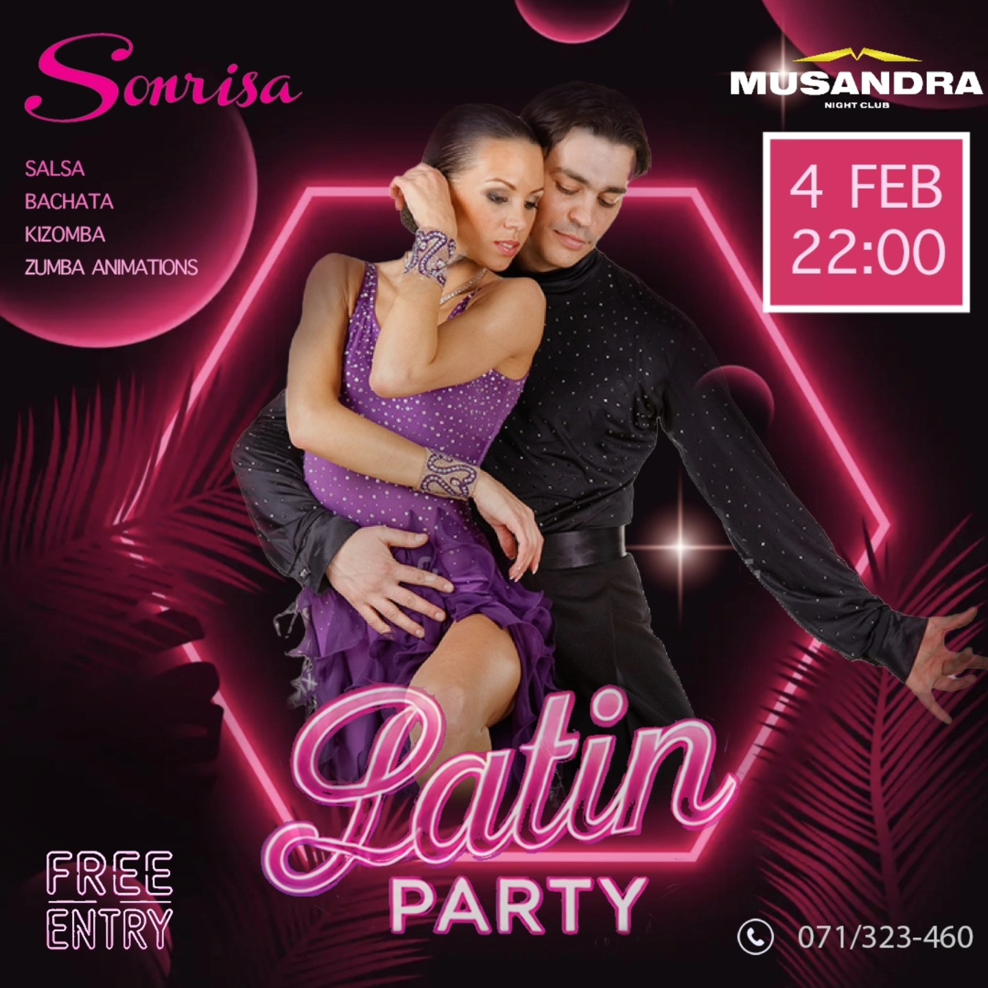 Промо-слика за Latin Party на Сонриса во Musandra Night Club, 04.02.2025