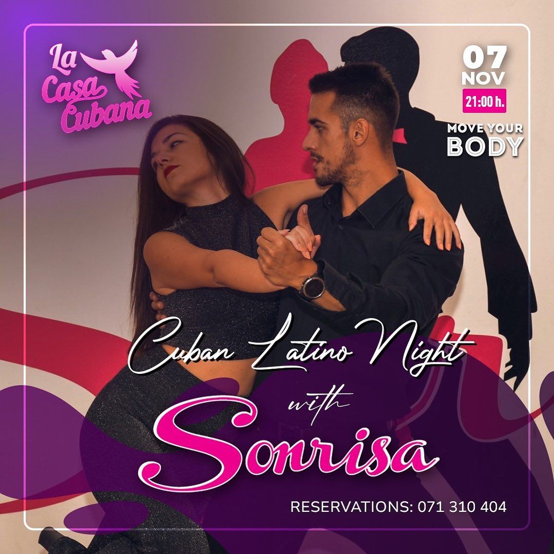 Промо-слика за Cuban Latino Night на Сонриса во Casa Cubana, 07.11.2023